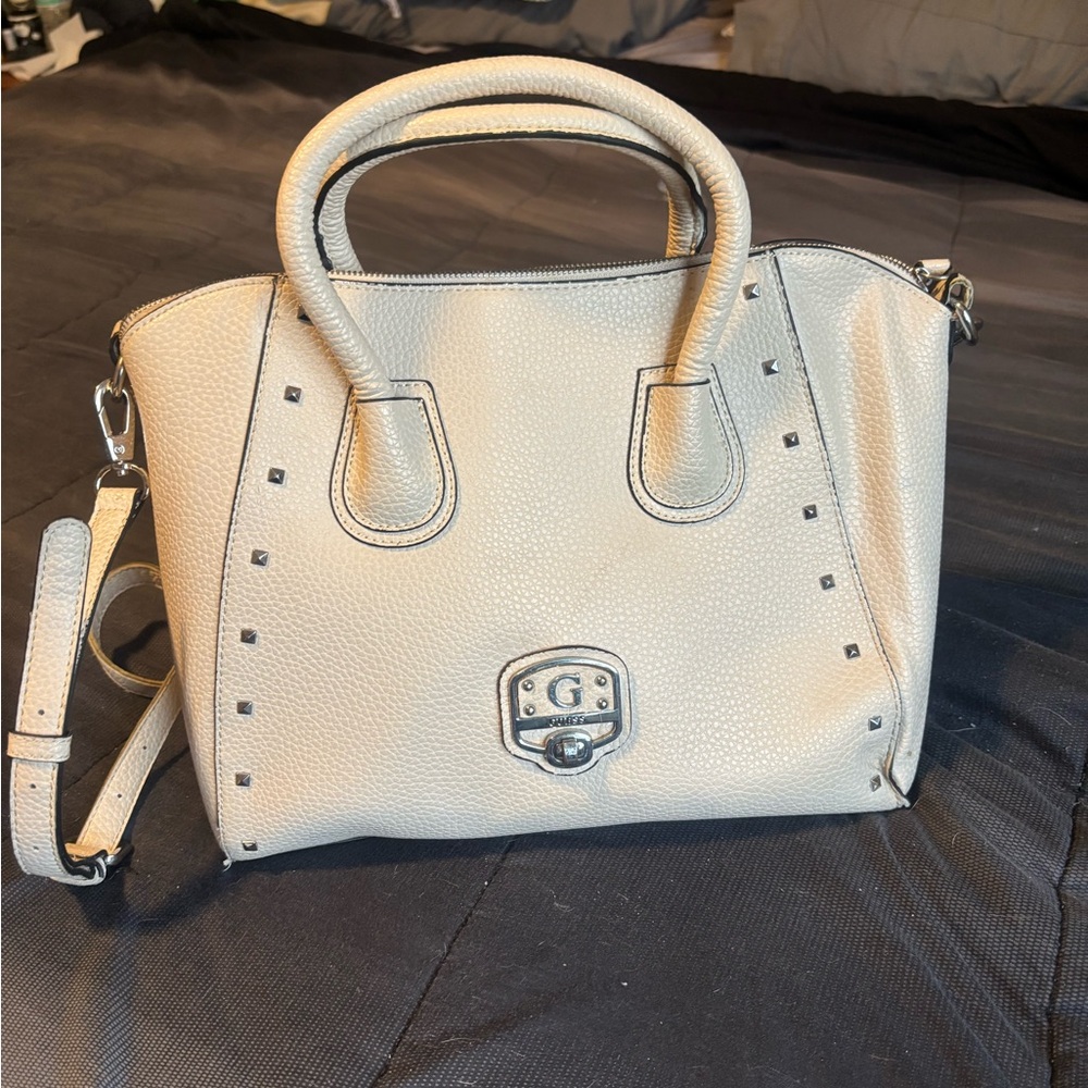 Cream colored GUESS Handbag